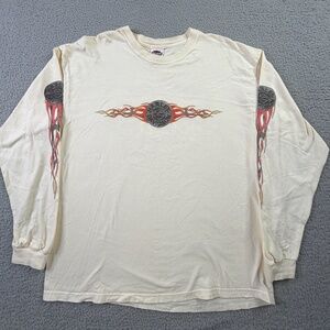 2004 HARLEY-DAVIDSON Long Sleeve T-Shirt Mens XL Eagle Flames Grand Junction CO